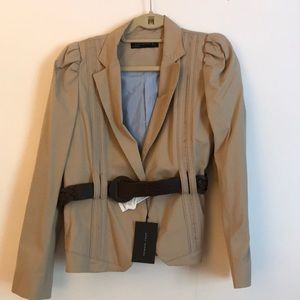 Brand new Zara beige blazer with belt large
